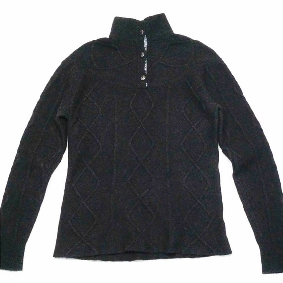 Horny Toad Sweaters - Horny Toad Black Joanna Lambswool Knit Sweater Size Large